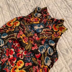 LOFT Sleeveless Floral Shell Tank - Multi Color